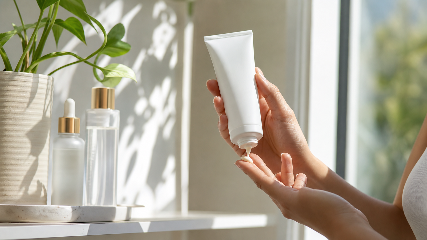 Editorial beauty scene for The Sunscreen I Would Wear Even If No One Reminded Me.